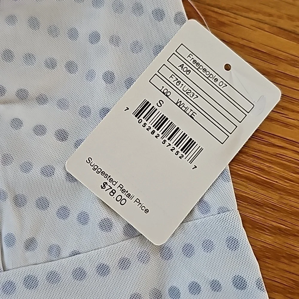 NWT Vintage Free People Polka Dot Tank Top - Size Small (2007) - Picture 3 of 4